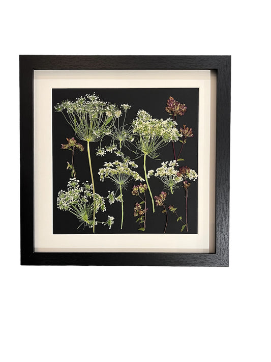 Real pressed flowers framed- Country Time